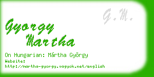 gyorgy martha business card